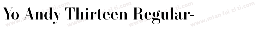Yo Andy Thirteen Regular字体转换